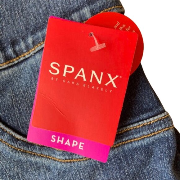 Spanx Distressed Denim Legging Pull On Jeans Small S Medium Wash 20203R - Picture 4 of 8